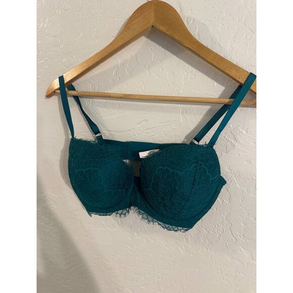 Victoria’s Secret Dream Angels Turquoise Lace Lined Demi Bra - Picture 2 of 13